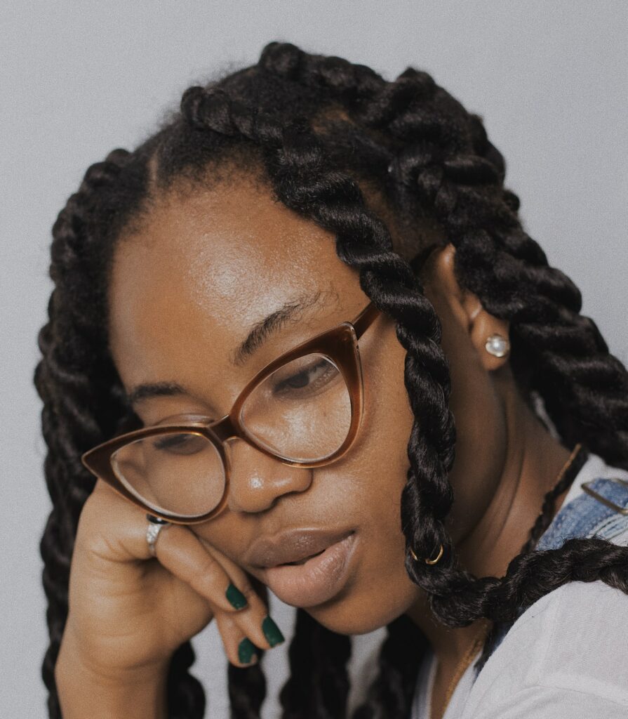 African American woman looking confused